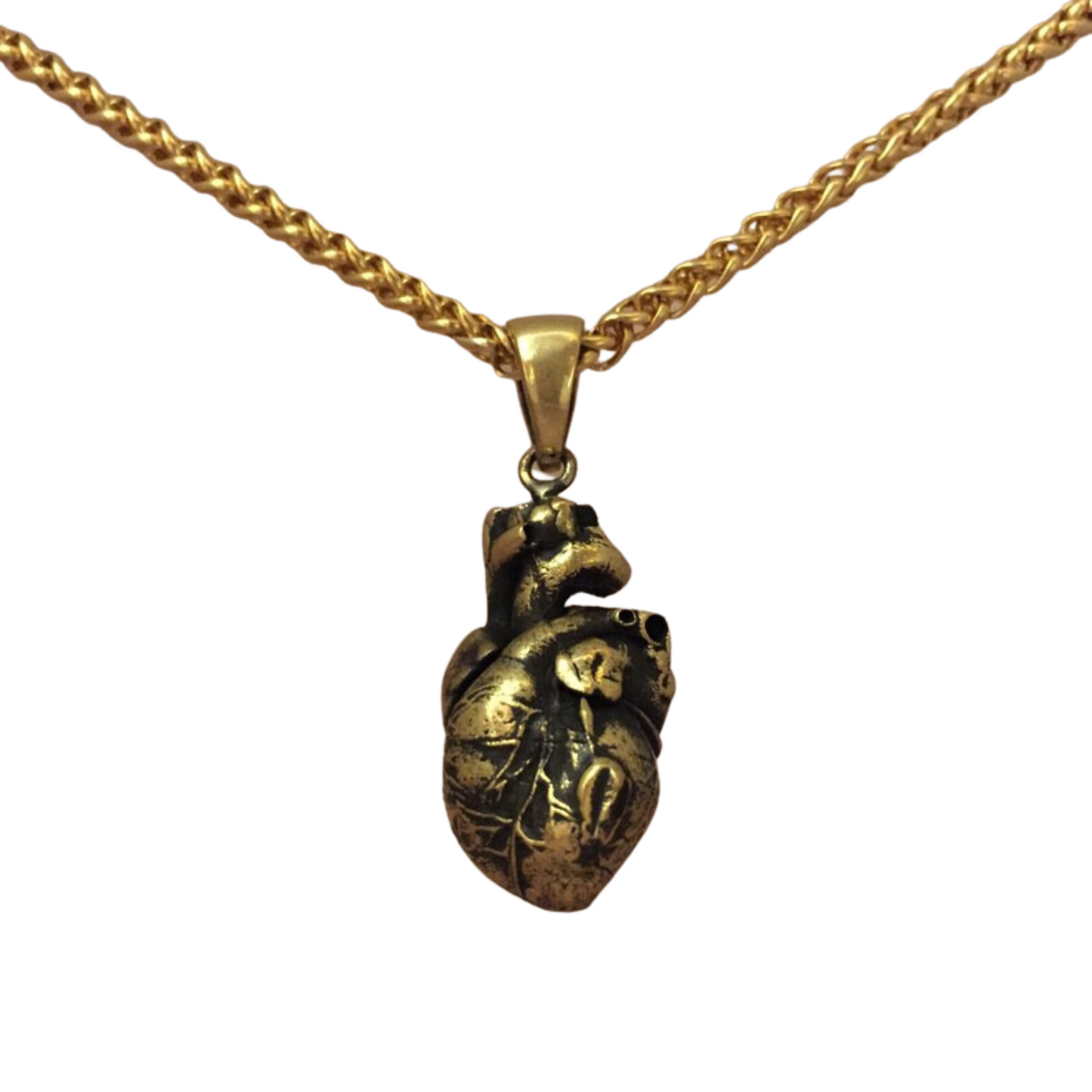 Anatomical heart, Steampunk style in bronze, oxidized bronze, 24k gold plated, 925 sterling silver, white bronze (Copy)