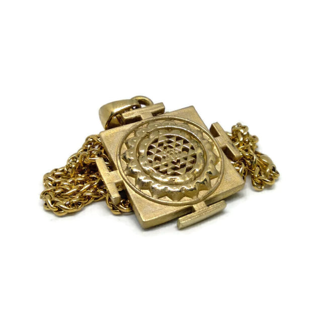 Square Sri Yantra necklace