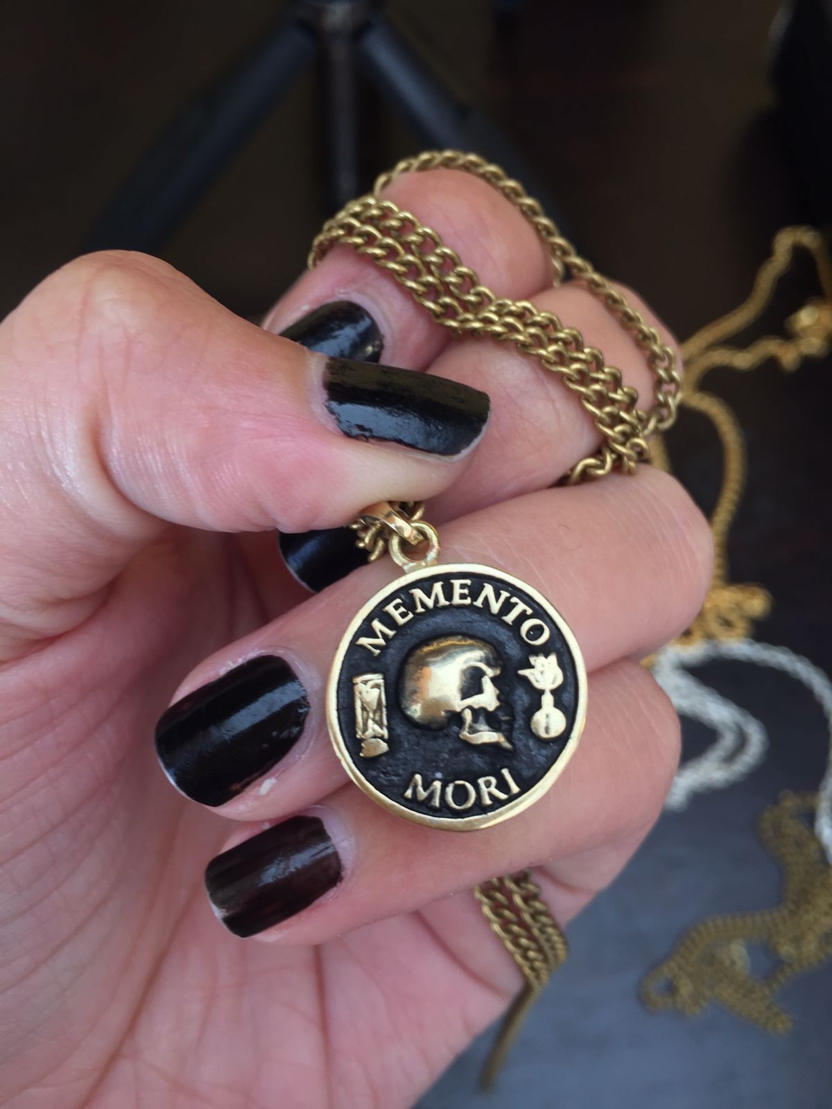 Memento Mori necklace, beautiful handmade stoicism symbol, great for a special gift, jewelry for men and women