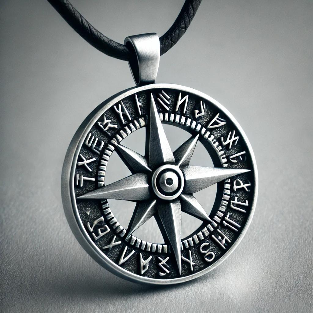 Viking compass Necklace - Viking Voyager's Compass