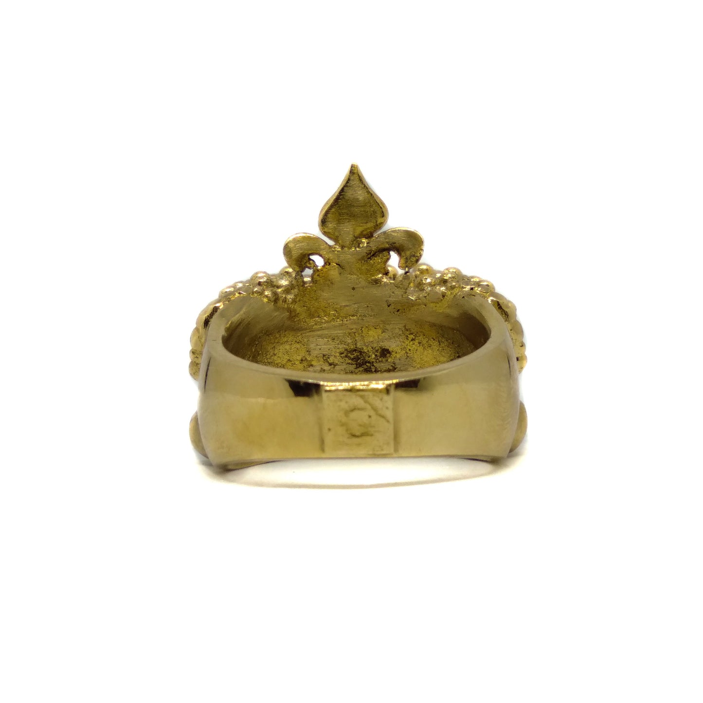 Anillo de corona, anillo personalizable, bronce, plata esterlina, 24k de oro, joyas de rey