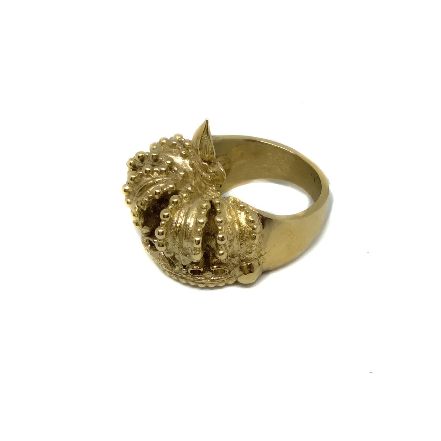 Anillo de corona, anillo personalizable, bronce, plata esterlina, 24k de oro, joyas de rey